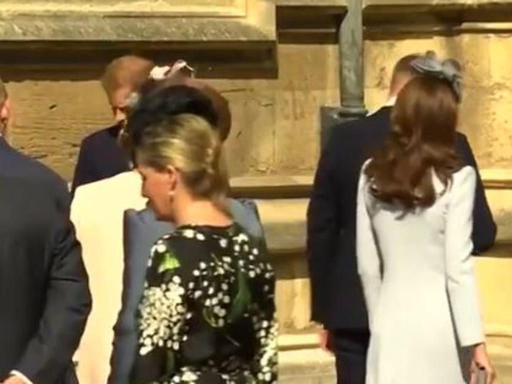 As William walked past, Harry turned his head away, seemingly to avoid eye contact. Picture: Supplied