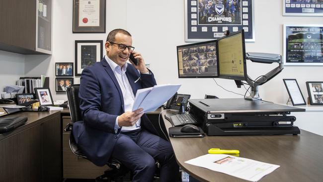 LaManna Premier Group chief executive Anthony Di Pietro in his Footscray office.