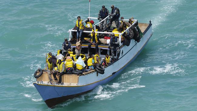 An asylum seeker boat found northwest of Cape Van Dieman in 2014.