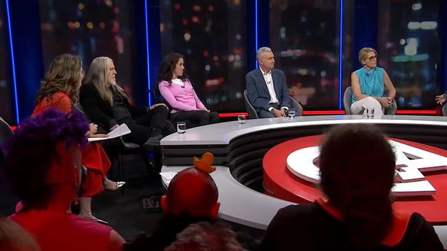 The panel on ABC TV's Q+A program on Monday August 23, 2023. Picture – Supplied / ABC Q+A