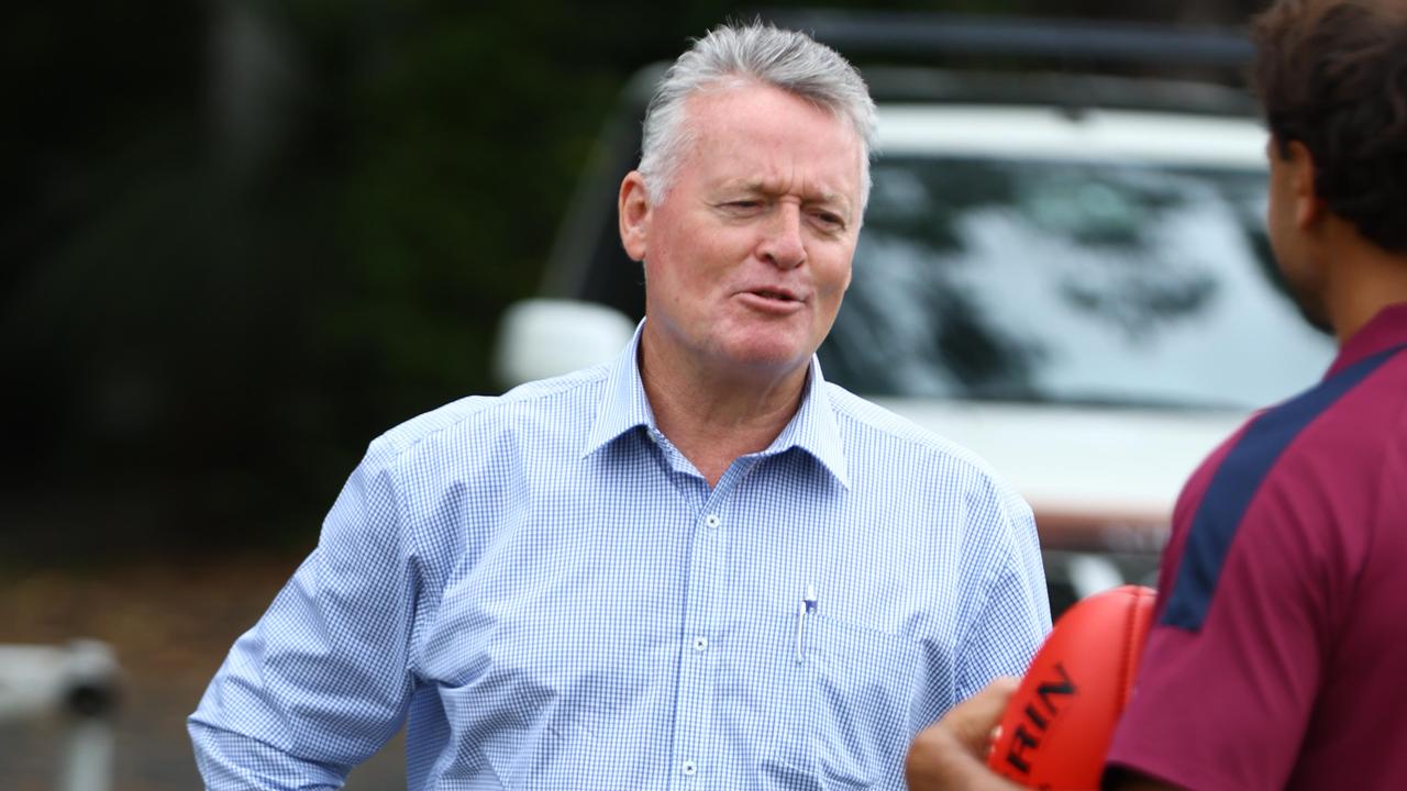 Sport Minister Michael Healy at Twin Waters on Wednesday. Picture Lachie Millard