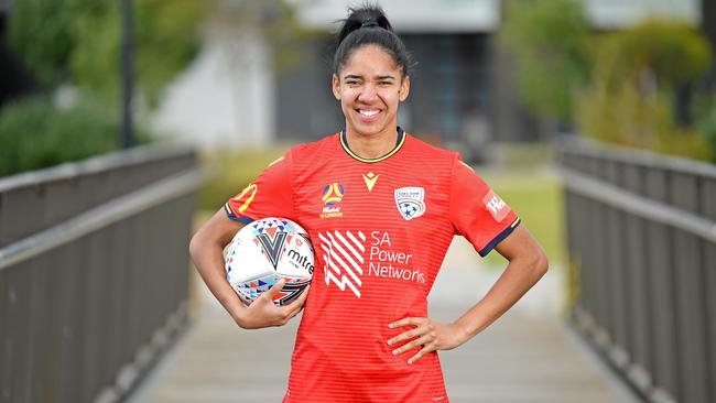 Brazilian import Lais Araujo has joined Adelaide United ahead of the W-League season kick-off. Picture: Tom Huntley