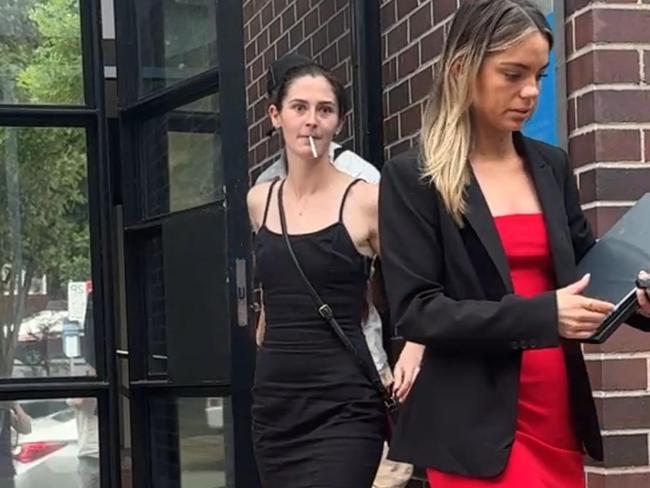 Taylor Bayly leaving Burwood Local Court on Tuesday, December 3.