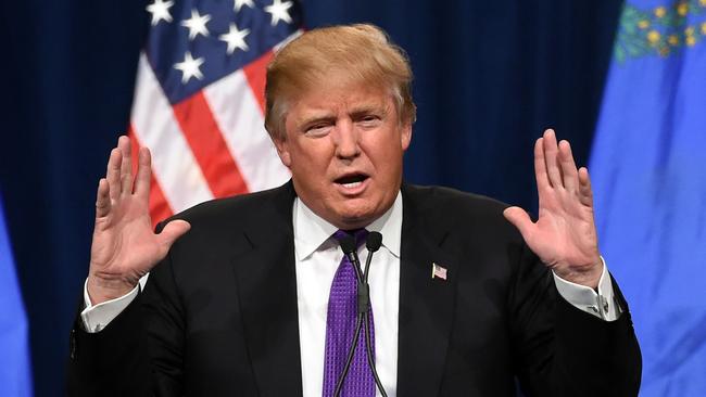 Republican presidential frontrunner Donald Trump has a reputation for making atrociously sexist comments. Picture: Ethan Miller/Getty/AFP