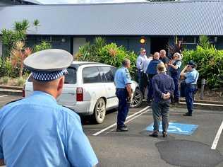 ONGOING OPERATION: Police undertook a 'high risk' operation in Suffolk Park yesterday. Picture: Christian Morrow