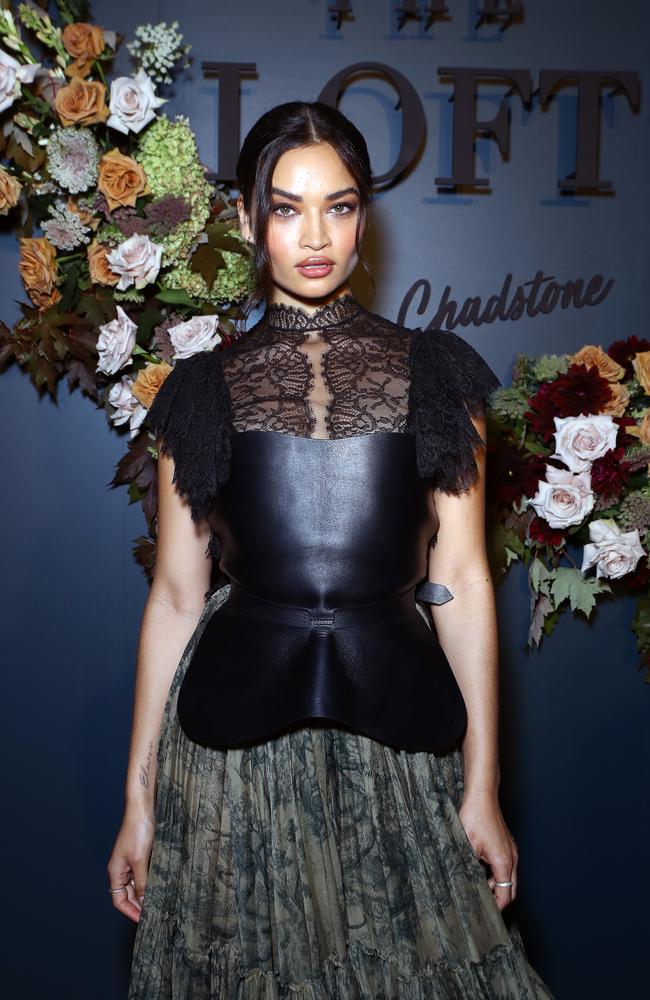 Shanina Shaik wearing head-to-toe Dior at Chadstone last night. Picture: Matrix 