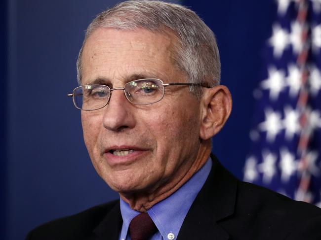 Dr Anthony Fauci, director of the National Institute of Allergy and Infectious Diseases. Picture: AP