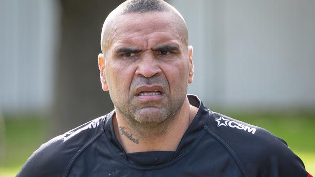 Anthony Mundine playing local a grade rugby league for Kogarah Cougars.