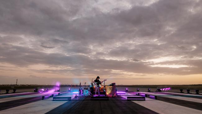 Singer, songwriter and multi-instrumentalist Tash Sultana performs at Avalon Airport, Geelong in early December 2020 for The Sound.