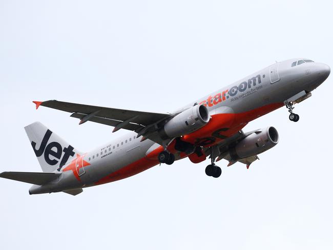 A Jetstar flight headed to the Northern Territory has had to make an emergency landing after it was feared there was a fire on board. Picture: Brendan Radke