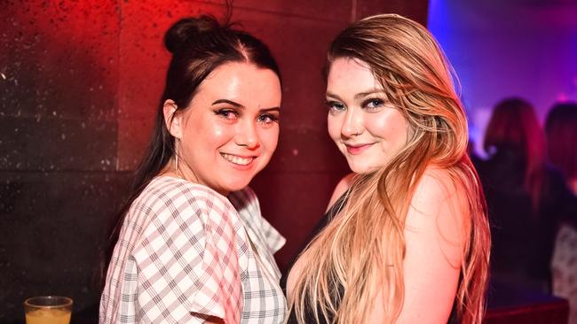 Katie Baldwin and Brittany Lee at Shooters Nightclub.