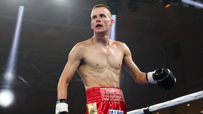 Liam Wilson will become Australia’s fifth current boxing world champ if he wins.. (Photo by Chris Hyde/Getty Images)