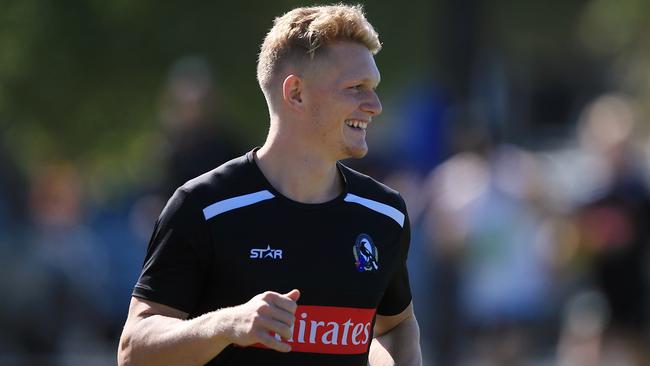 Collingwood midfielder Adam Treloar enjoys playing a Japanese card game in his spare time. Picture: Wayne Ludbey.