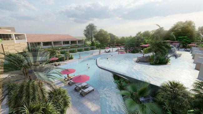 A split level pool is proposed as part of the five-star Noosa Springs hotel development.