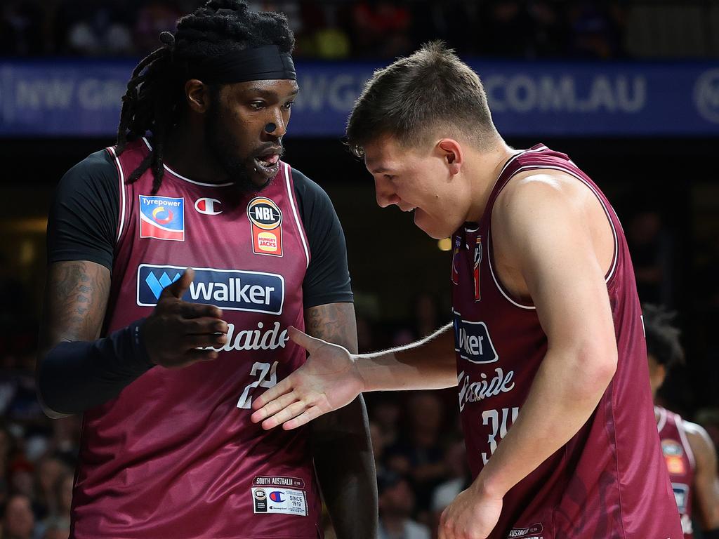 Montrezl Harrell and Dejan Vasiljevic conspired to bring down Melbourne United. Picture: Getty Images