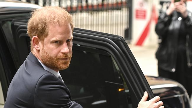 Prince Harry, Duke of Sussex, arrives to give evidence in London. (Photo by Kate Green/Getty Images)