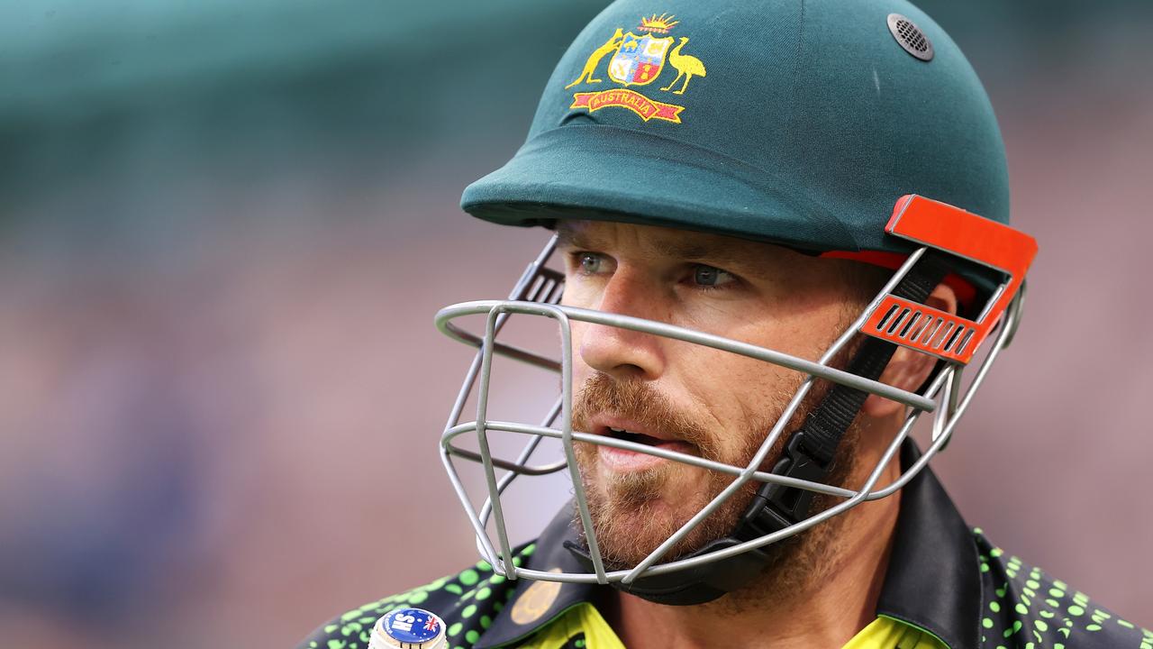 Aaron Finch has been struggling at the top of the order. Photo by Mark Kolbe/Getty Images