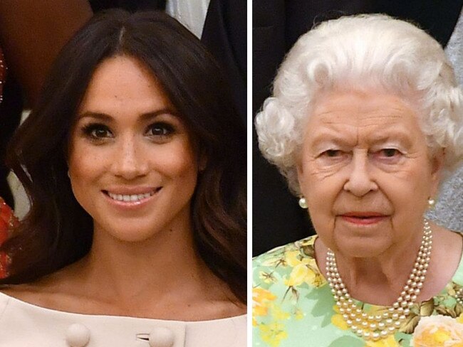 Meghan Markle and Queen Elizabeth.