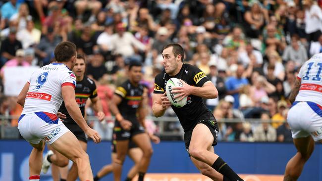 NRL: Newcastle Knights Vs Penrith in Bathurst, Isaah Yeo. Source: NRL Imagery