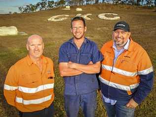 Gladstone Kart Club treasurer Darren Tiley, committee member Brad Fleetwood and president Greg Smith are celebrating the 40th anniversary of the club. Picture: Matt Taylor GLA020819KART