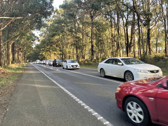 Traffic management is in place while the works are underway, with expected delays for motorists. Picture: Jack Colantuono