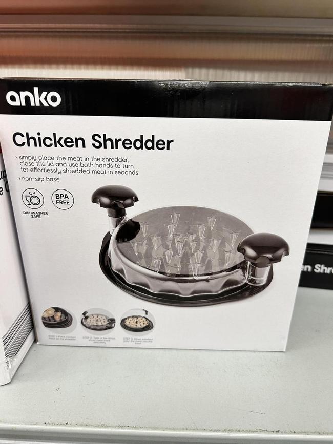 A $5 chicken shredder from Kmart is going viral. Picture: TikTok/KathyBennett