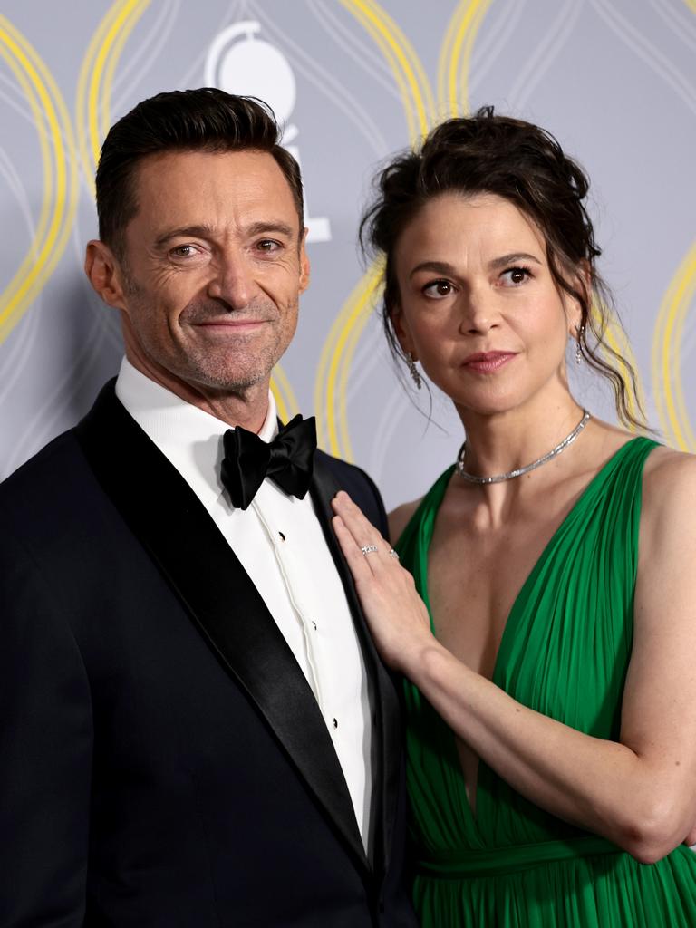 Jackman and Sutton Foster, seen above in 2022, before they became a couple. Picture: AFP.