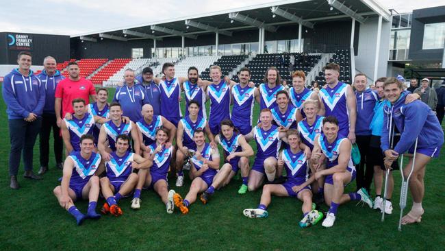 Interleague footy: Southern FL v Riddell FL. The winning team: Southern FL after the game. Picture: Valeriu Campan