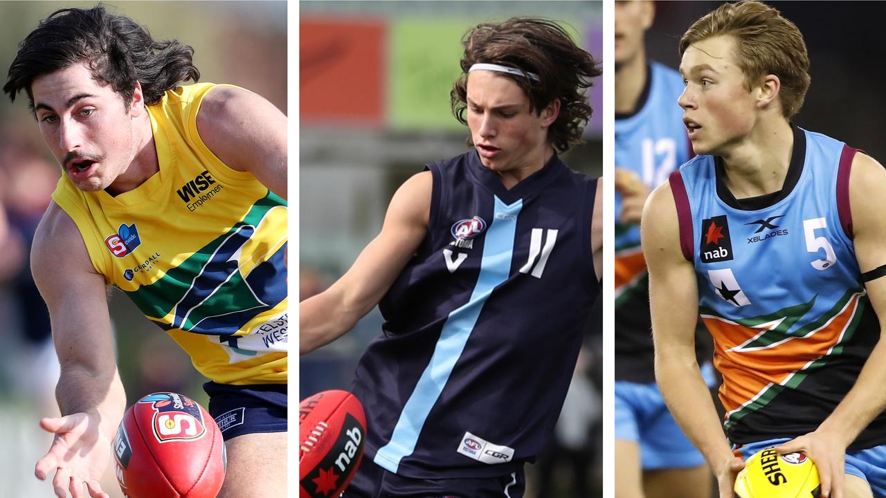 Fox Footy delivers its ranking of the top 20 draft prospects. Pictured: Lachie Jones, Archie Perkins and Braeden Campbell.