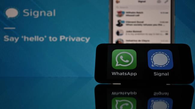 Signal is on the top downloads on Apple Store and Google Play platforms in several countries after the popular messaging app WhatsApp asked its some two billion users on January 7, 2021 to accept new terms that will allow it to share more information with its parents company Facebook. Picture: AFP