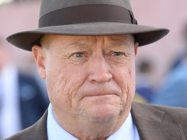 Tony McEvoy after winning the The IRT VOBIS Platinum Guineas at Caulfield Racecourse on April 27, 2024 in Caulfield, Australia. (Photo by Ross Holburt/Racing Photos via Getty Images)