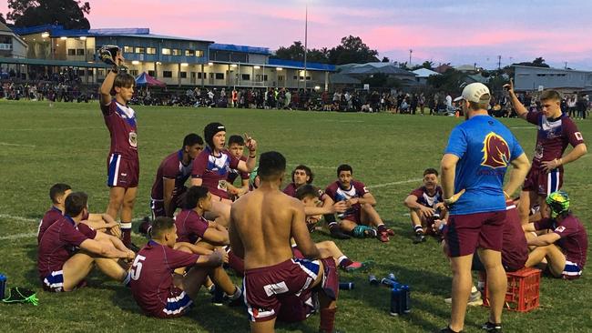 Wavell SHS's Walters Cup side at halftime.