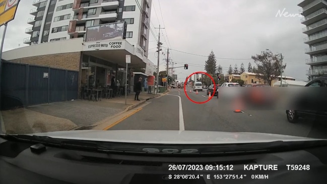 Shock moment car runs over man in road rage incident