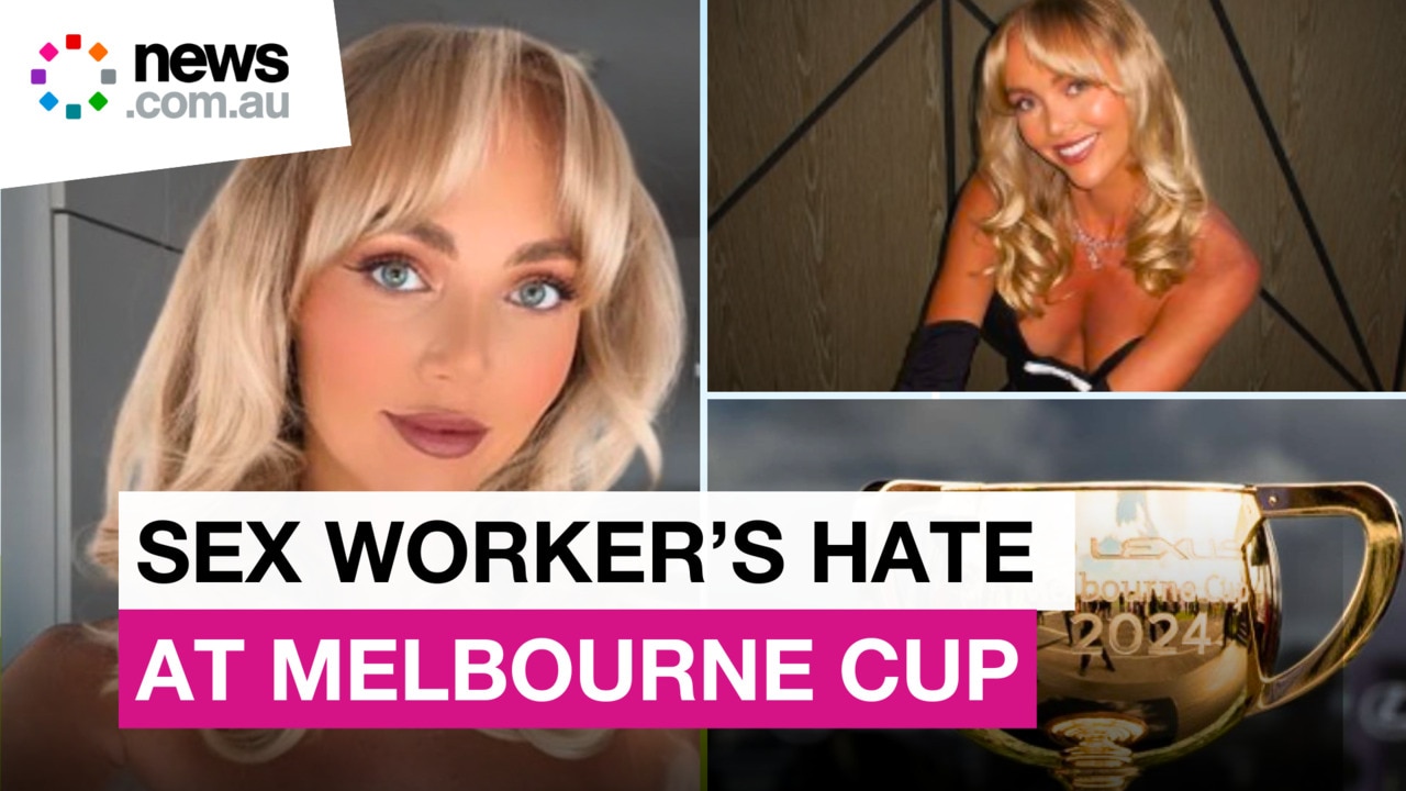 Sex worker defends appearance at Melbourne Cup birdcage