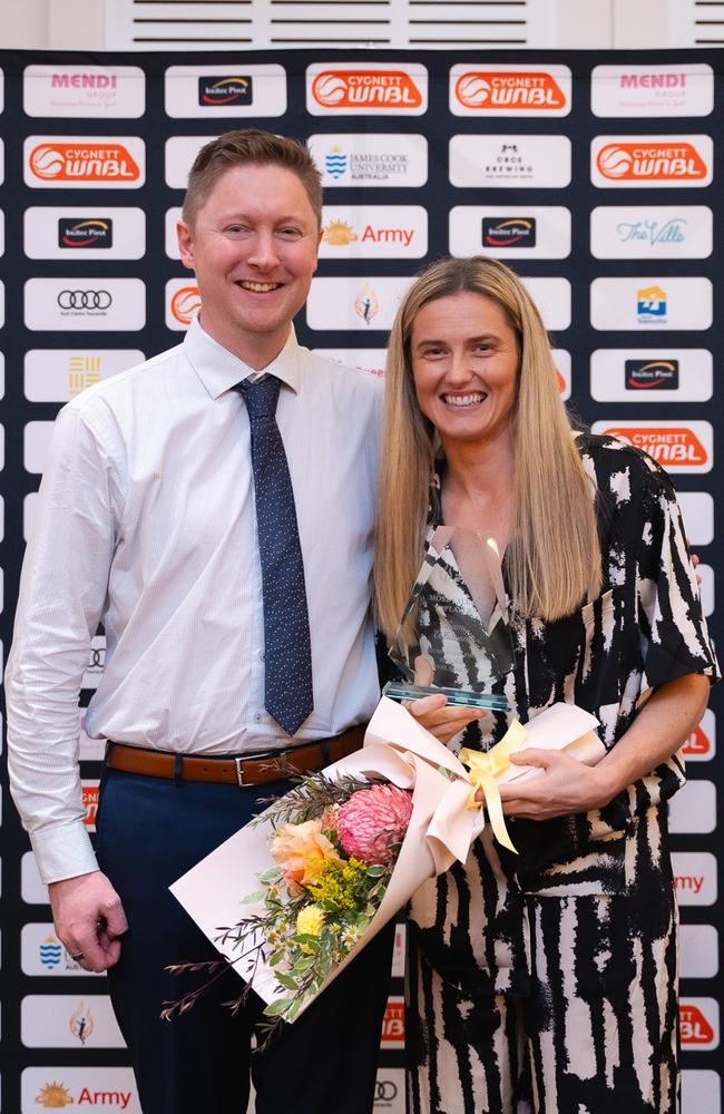 Shannon Seebohm and Sami Whitcomb at the Fire's annual awards night. Picture: Townsville Fire.