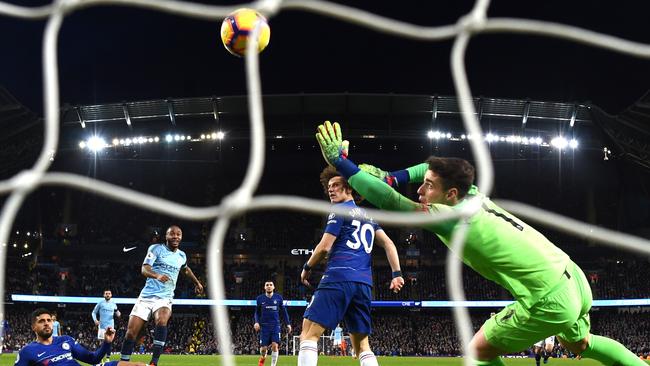 Raheem Sterling scored the first and last goals for Manchester City. (Photo by Michael Regan/Getty Images)