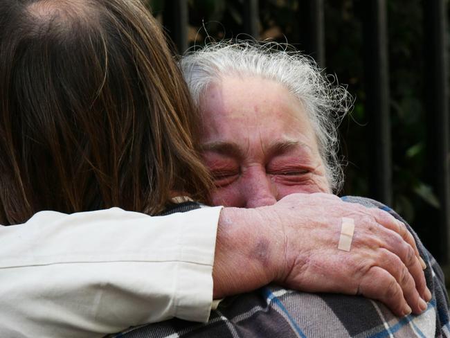 Jenni Curphey outside court after her son’s killer was sentenced to 35 years jail.