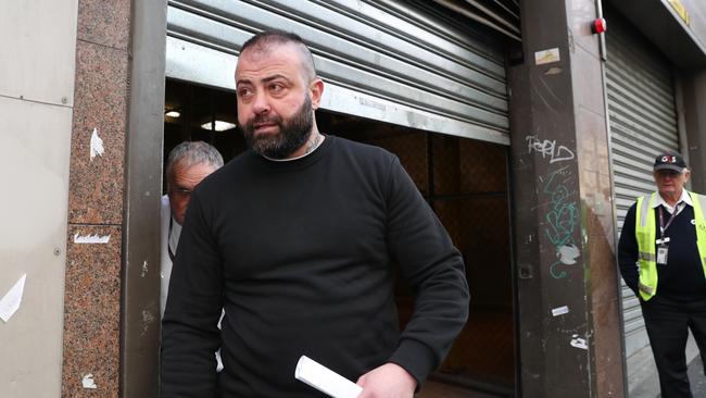 Nabil Maghnie leaves the Melbourne Magistrates court on bail in Melbourne, 2019. Picture: David Crosling