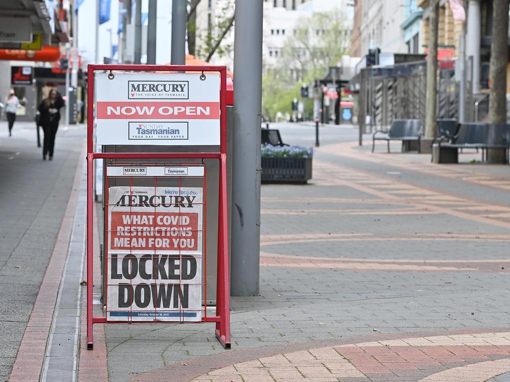 Hobart and southern Tasmania are halfway through a snap three-day lockdown. Picture: Steve Bell/Getty Images