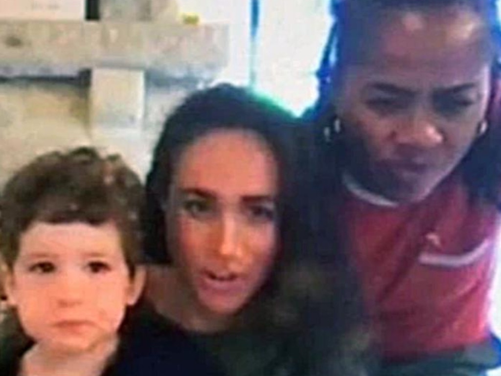 Doria Ragland, right, is thought to have attended an intimate birthday party for Archie. Picture: Twitter