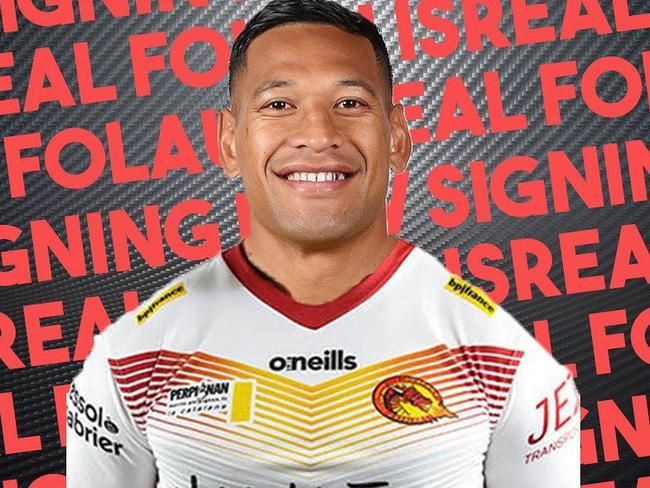 Catalans Dragons have signed Israel Folau on a 1 year deal. Picture: Instagram