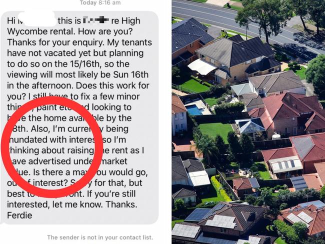 A prospective renter has exposed a landlord for being greedy. Picture: Facebook / NCA Newswire