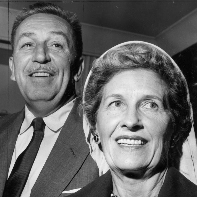 Walt Disney and his wife Lillian Disney, taken in 1957. Picture: supplied