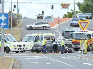 Another 2013 crash on the corner of Pine and Delacy Sts between a bus and a vehicle. . Picture: Rob Williams