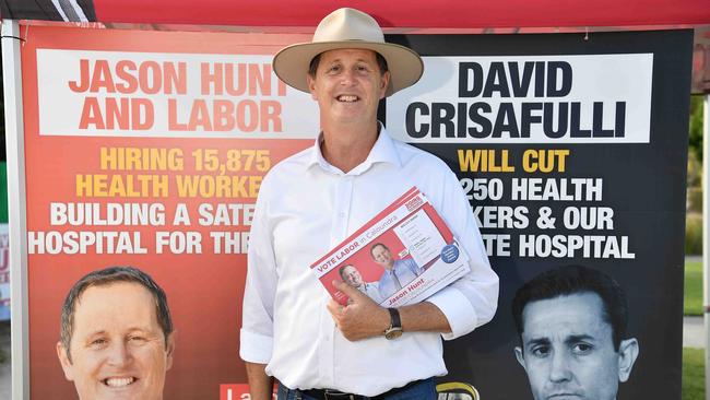 Labor’s Jason Hunt at the Baringa Community Hall in Baringa, Queensland. Picture: Patrick Woods.