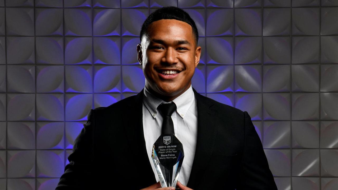 Sione Fainu was named NSW under 18 state player of the year in 2019. Picture: NRL Photos