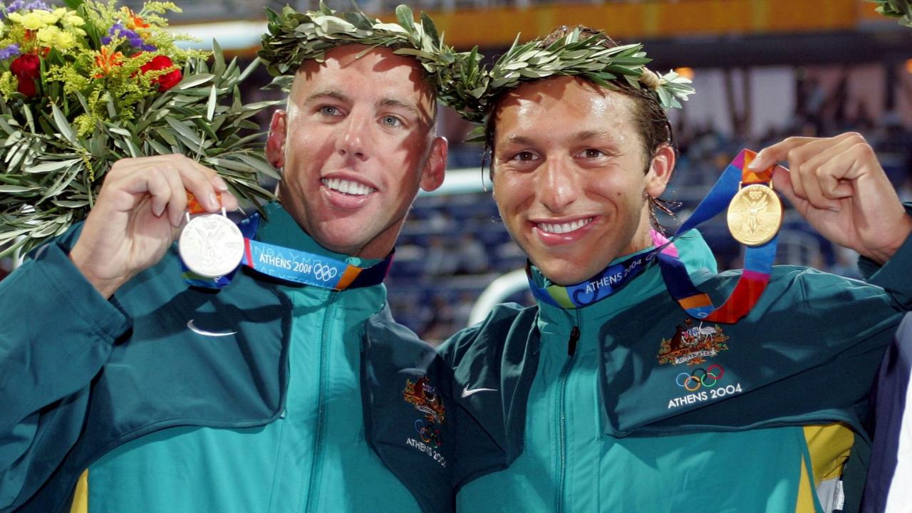 Grant Hackett (left) and Ian Thorpe dominated their pet events in the early 2000s.