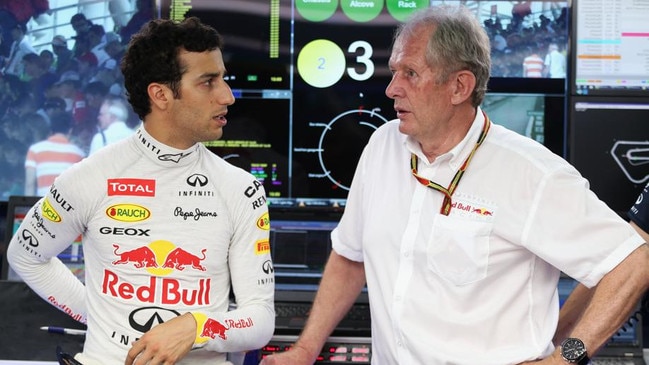 Danny Ric with Helmut Marko back in the day. (Photo by Mark Thompson/Getty Images)
