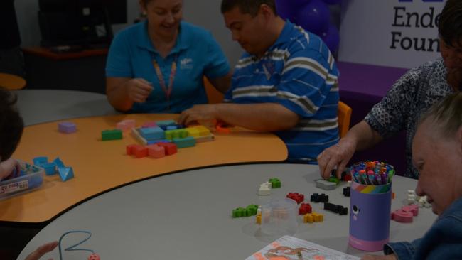 Endeavour Warwick clients wasted no time in testing out the new and improved arts and craft space at the newly opened Palmerin Street service hub.