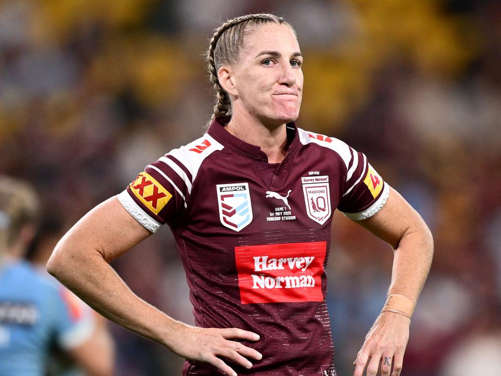 Ali Brigginshaw has taken ownership for the Maroons’ crushing loss to the Blues. Picture: Hannah Peters/Getty Images